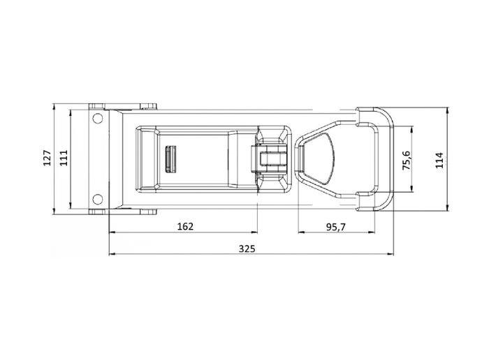 Fecho Externo GD 25 mm sem Chave